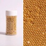 Perle comestibile, Auriu 2 mm, 90 gr