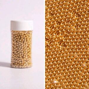 Perle comestibile, Auriu 2 mm, 90 gr