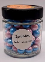 Perle comestibile, albastru-roz 10 mm, 90 gr