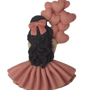 Decoratiuni pasta de zahar, Domnisoara,fundita, baloane inima