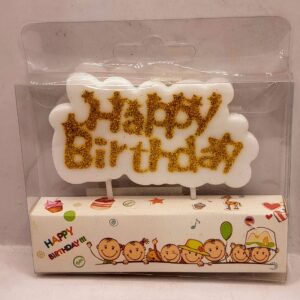 Happy birthday , lumanare, culoare auriu