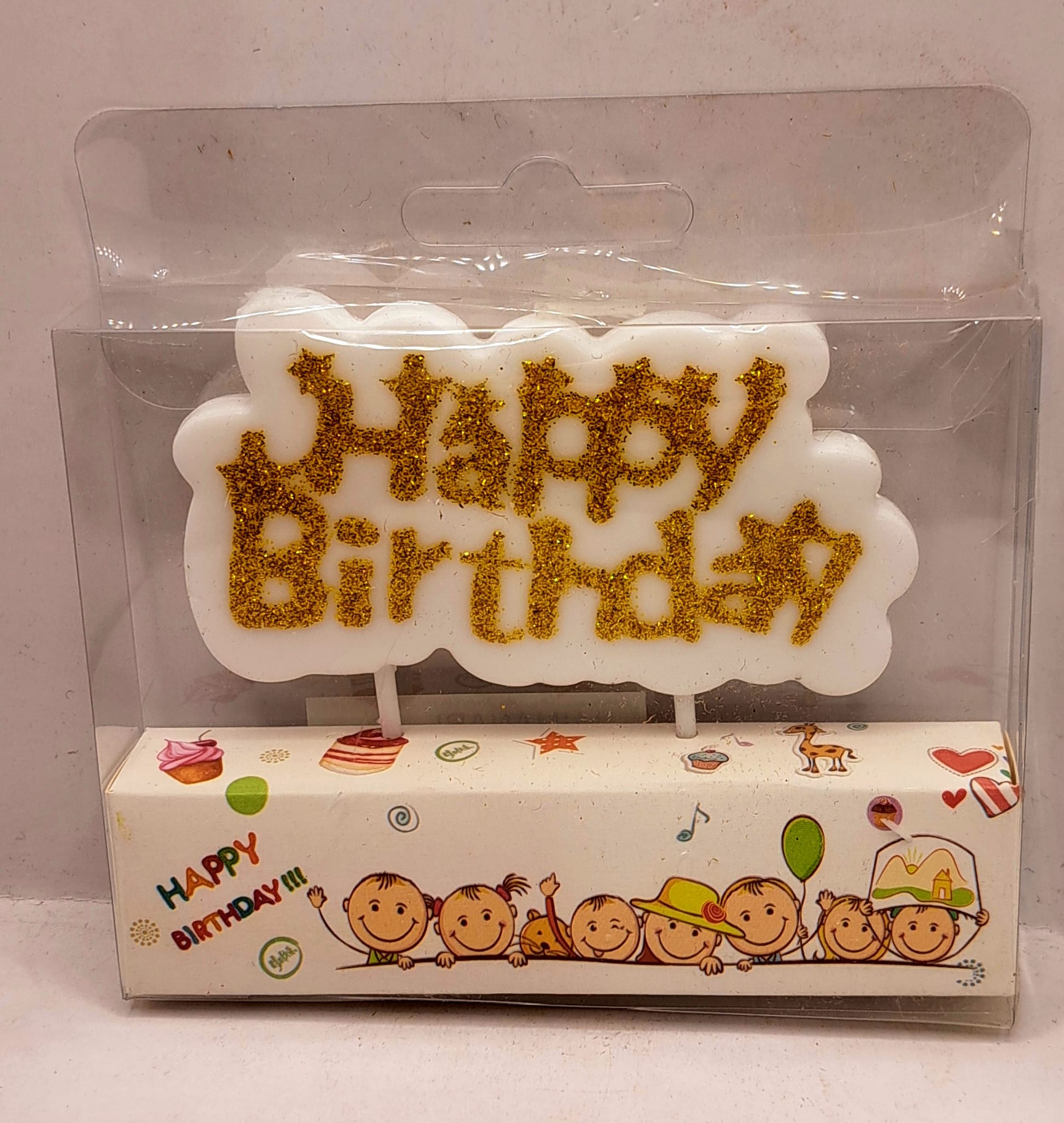 Happy birthday , lumanare, culoare auriu