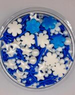 Perle comestibile, albastru , stea , floare, 20 gr