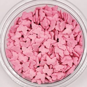 Perle comestibile, confeti fluturi roz, 30 gr