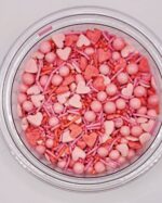 Perle comestibile, mix roz pal, confeti, 30 gr