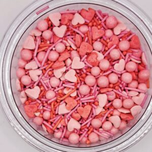 Perle comestibile, roz pal, mix confeti, 20 gr