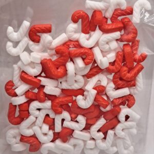 Perle comestibile, bastonase rosu alb, 20 gr