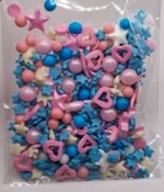 Perle comestibile, mix albastru roz, confeti, 20 gr