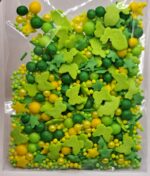 Perle comestibile, mix verde-galben, decor primavara,20 gr