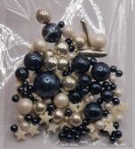 Perle comestibile, mix 0, negru-argintiu, 20 gr