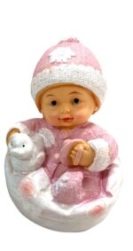Decoratiuni decor, bebelus roz , ratusca in brate