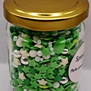 Perle comestibile, verde, nr 10, 100 gr