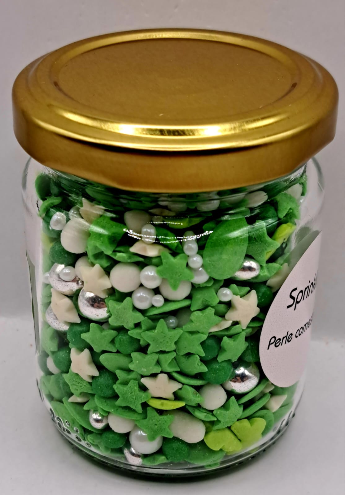 Perle comestibile, verde, nr 10, 100 gr