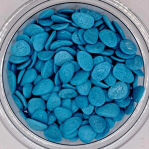 Perle comestibile, albastru oval confeti, 50 gr