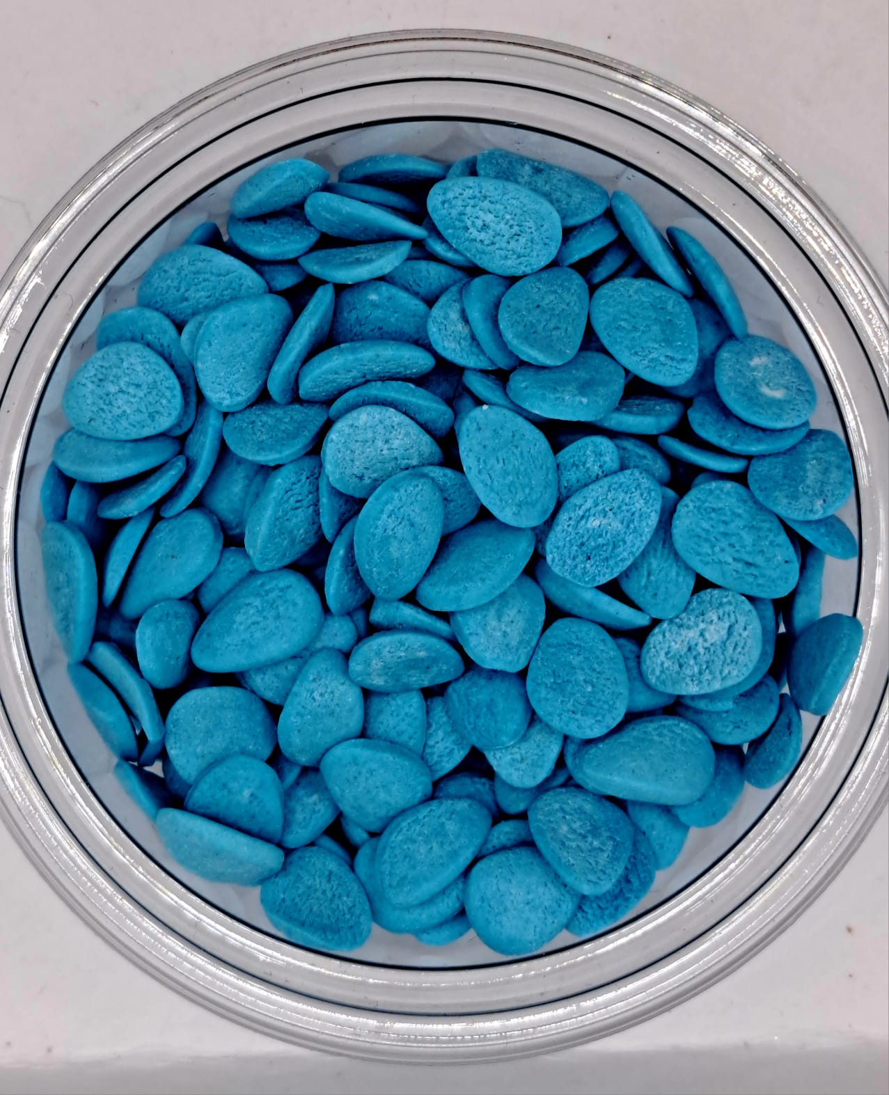 Perle comestibile, albastru oval confeti, 50 gr