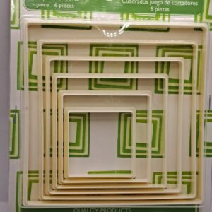 Forme decupatoare, Patrat, 6 dimensiuni