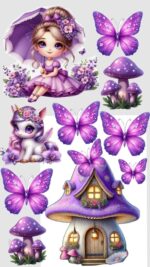 Vafe comestibile,  unicorn, mov