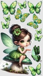 Vafe comestibile, verde, domnisoara