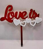 Toper Love rosu, mdf