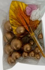 Sfere,bile non alimentare, Auriu +Frunze decor