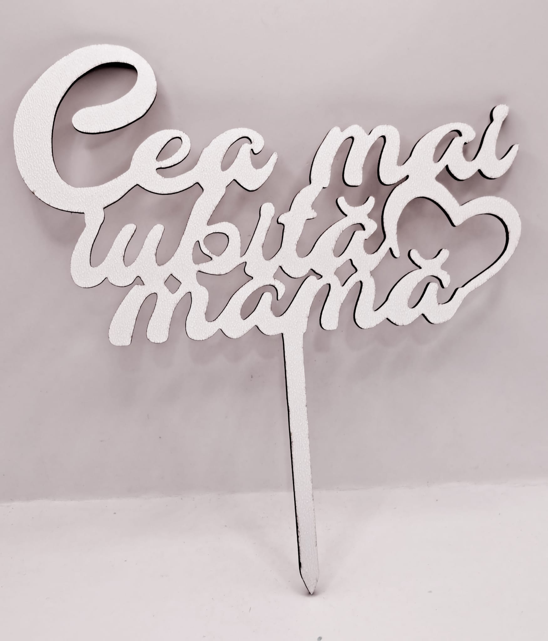 Cea mai iubita mama, toper mdf Alb