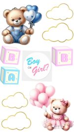 Vafe comestibile, boy, girl, roz albastru