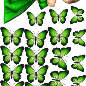 Vafe comestibile, domnisoara,  fluturi verzi