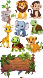 Vafe comestibile, happy birthday, animale salbastice , nr 10