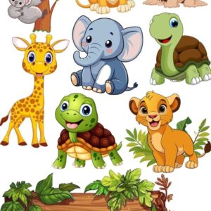 Vafe comestibile, happy birthday, animale salbastice , nr 10