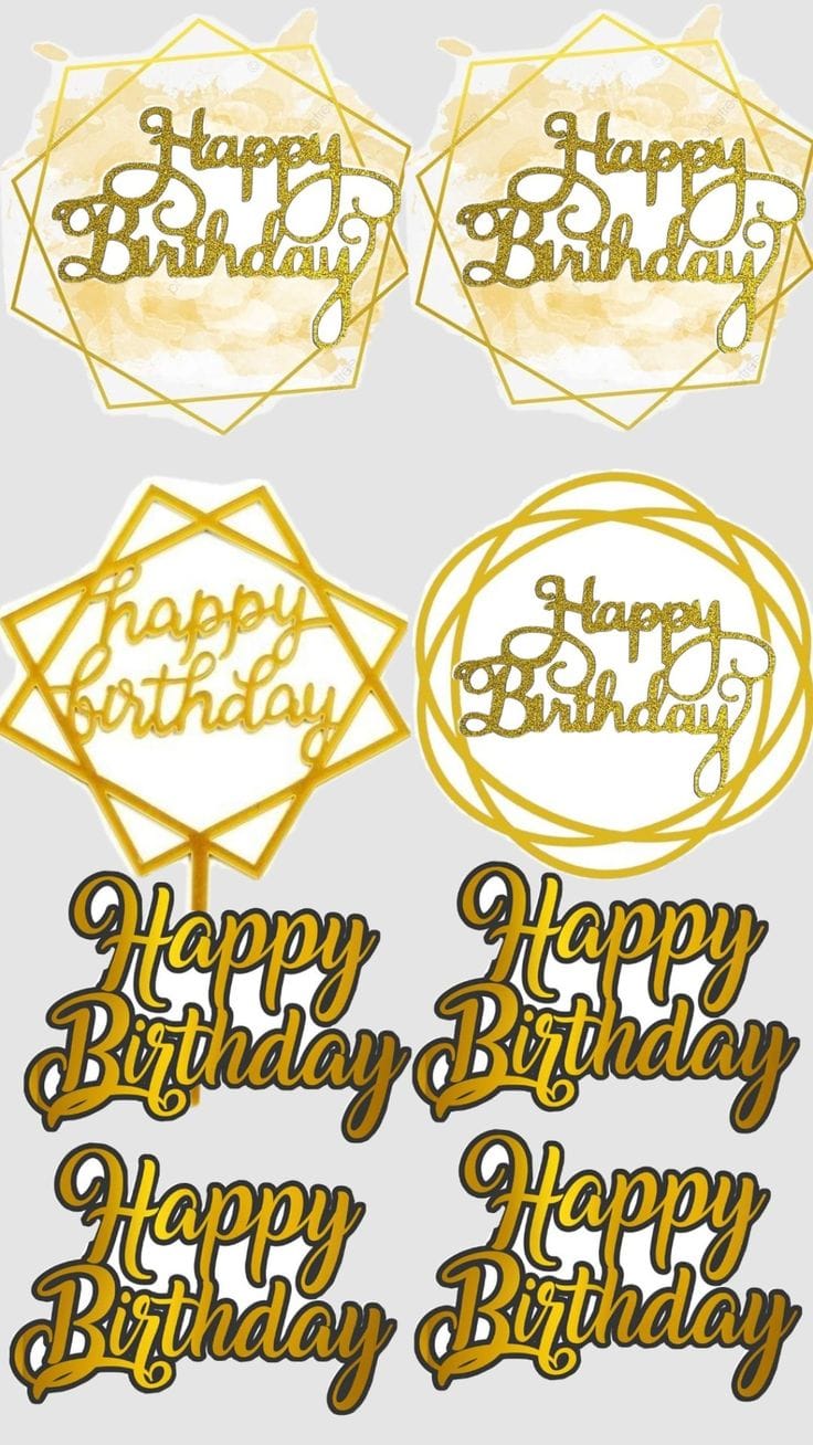 Vafe comestibile, happy birthday, topere auri