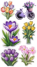 Vafe comestibile, flori diverse