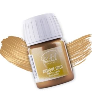Colorant alimentar Glitter gold/auriu ANTIQUE GOLD, Lichid, Fractal, 30 ml