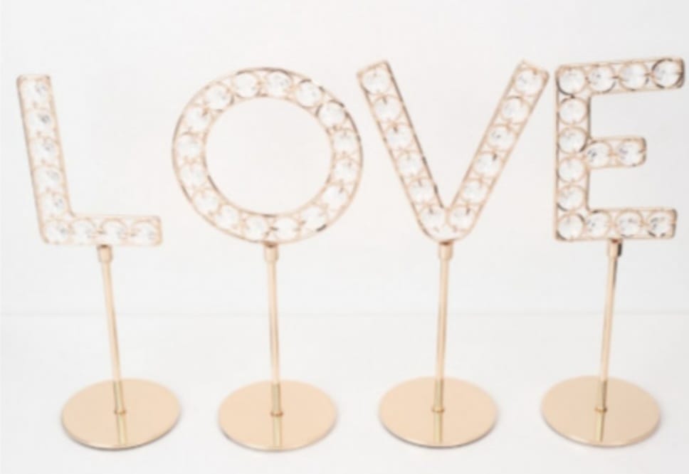 Decoratiune fier+sticla, Love, candy bar