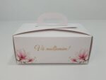 Cutii tort, model floral, Marturi nunta, 17*10* 7 cm, Inscriptional, Va multumim !