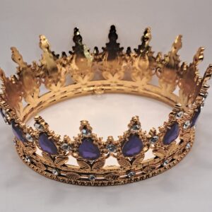 CORONITA DECOR,Culoare Mov-Auriu  12 cm