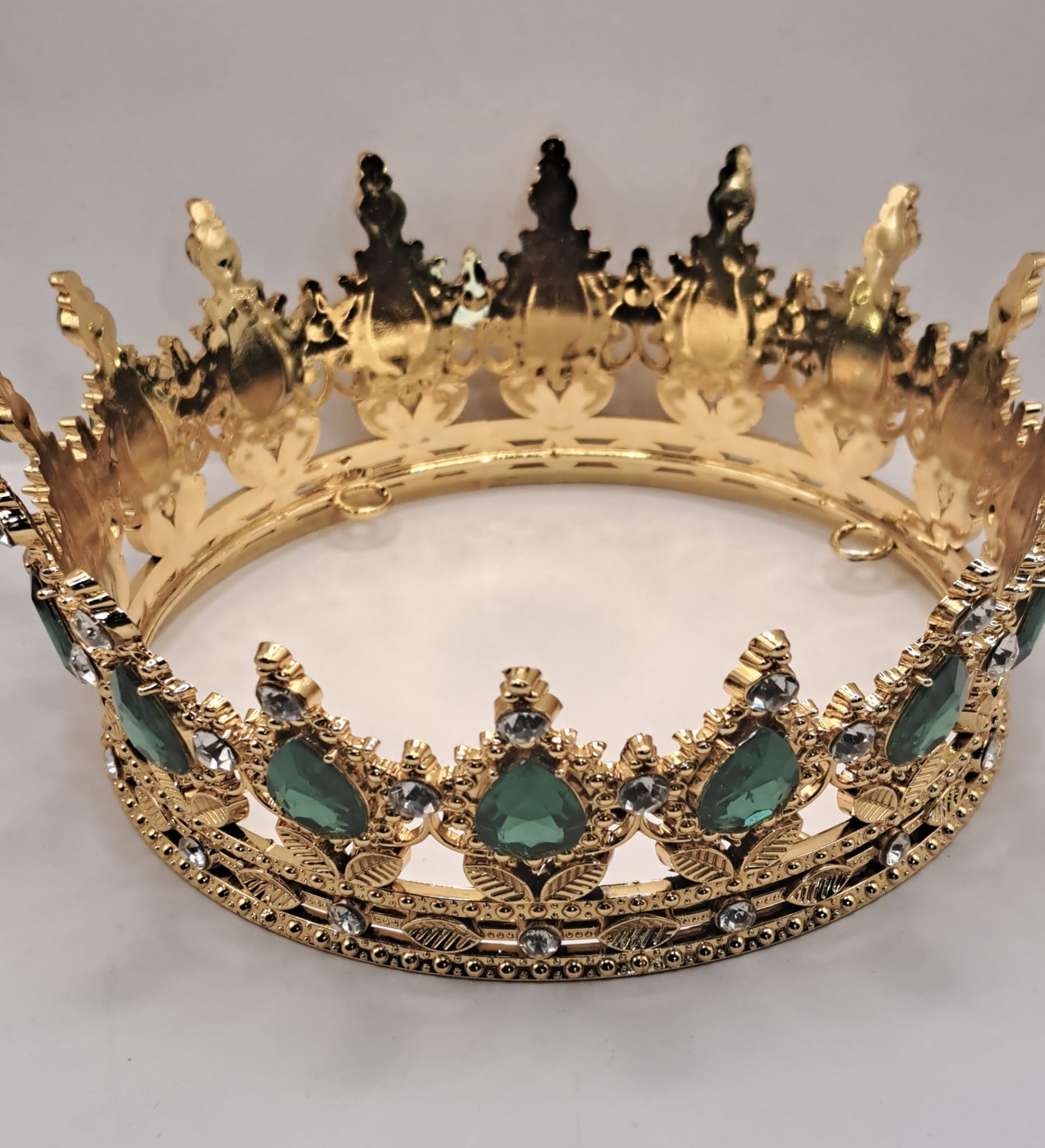 CORONITA DECOR,Culoare Verde-Auriu 12 cm