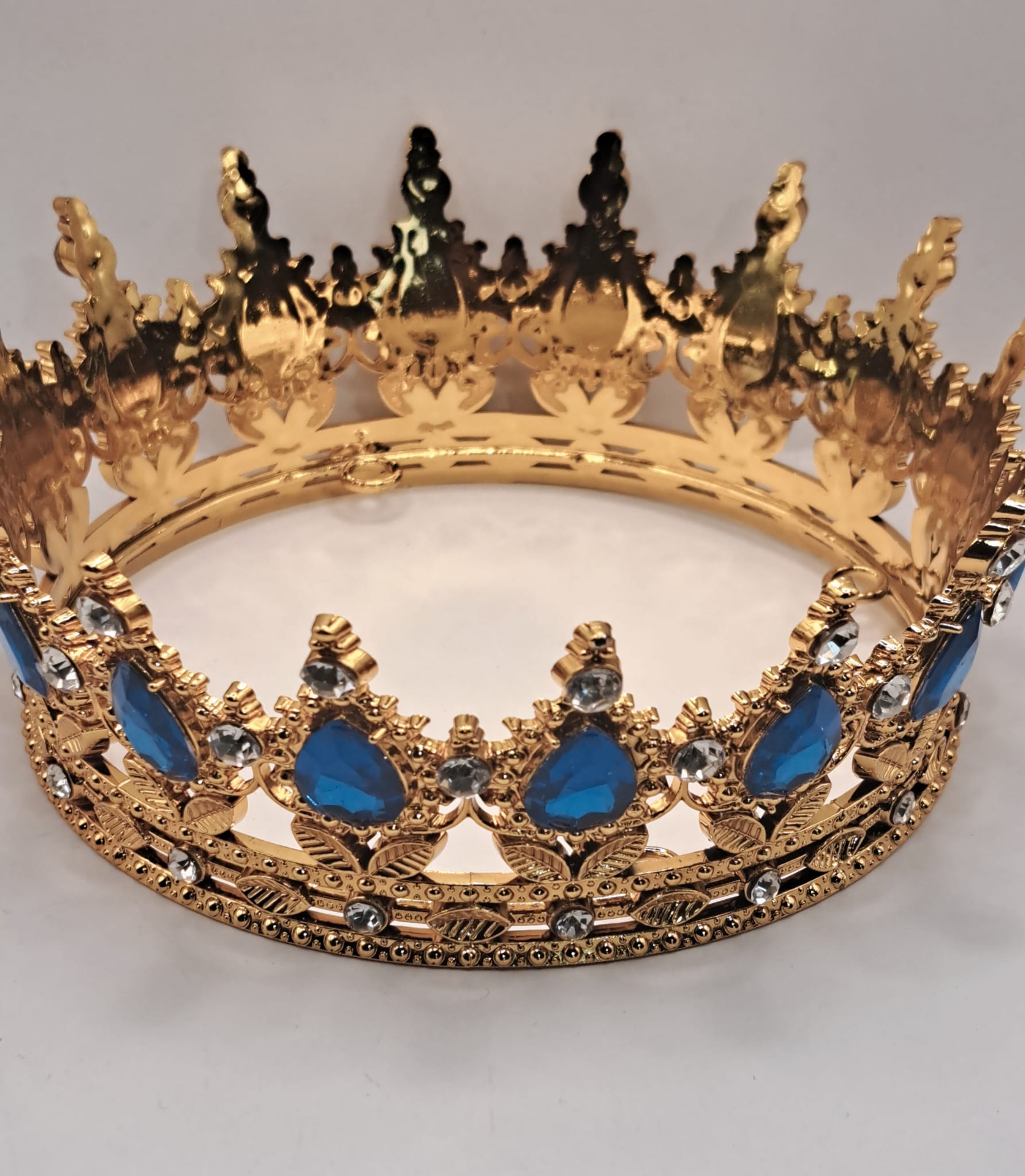 CORONITA DECOR,Culoare Albastru-Auriu 12 cm