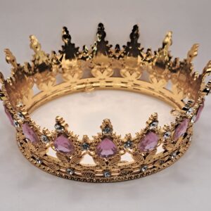 CORONITA DECOR,Culoare Roz-Auriu,plastic 12 cm
