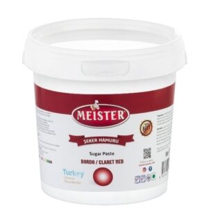 Pasta de zahar, 1 kg, Rosu inchis, Bordo