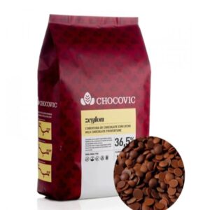 Ciocolata Lapte Zeylon - CHOCOVIC , 1 Kg (vrac), 36,5%