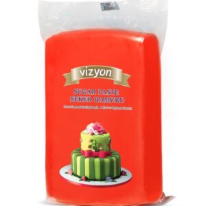 Pasta de zahar Vizyon, 1 kg, Rosu