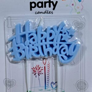 Toper Happy birthday, Albastru, lumanare