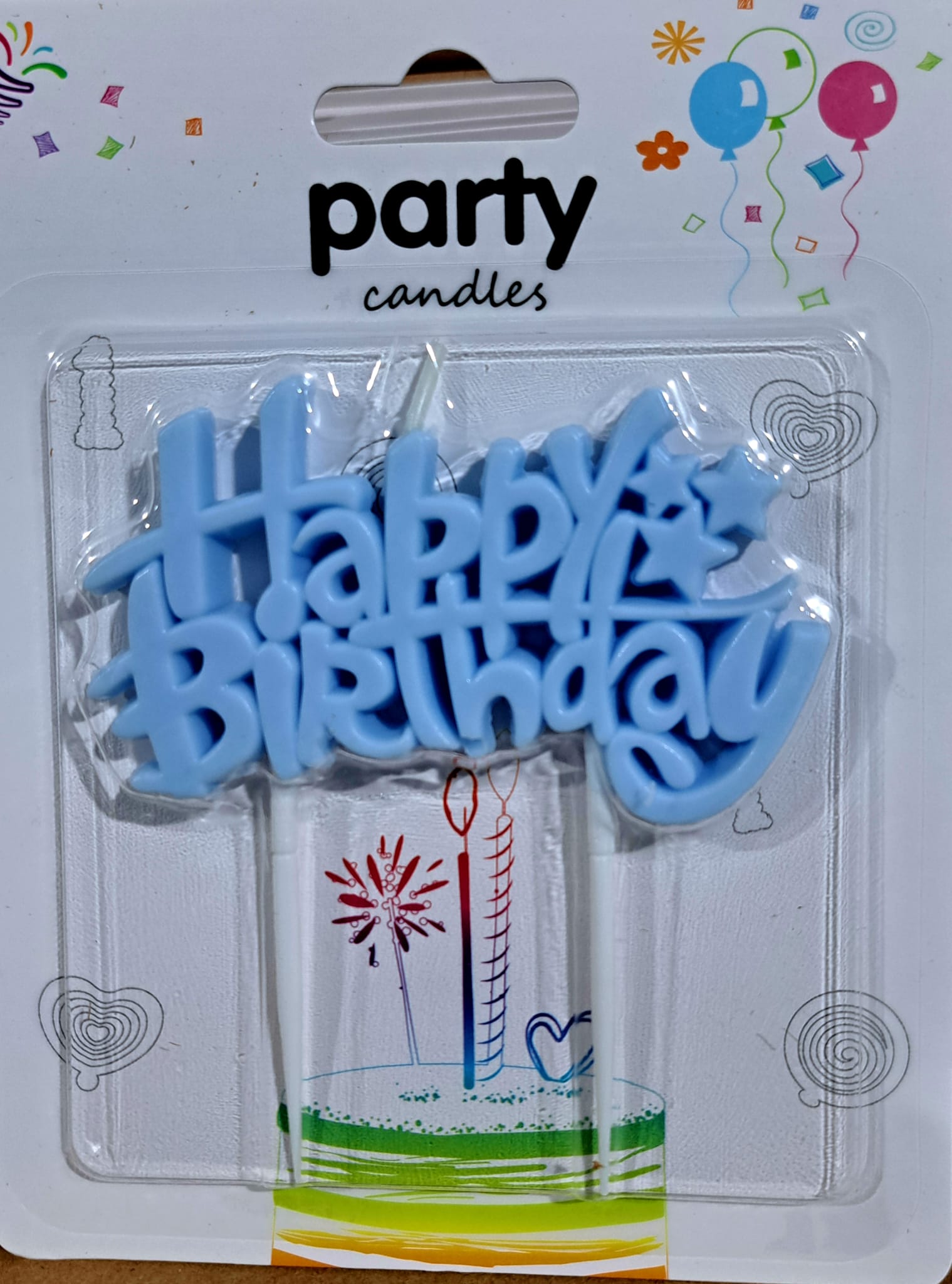 Toper Happy birthday, Albastru, lumanare