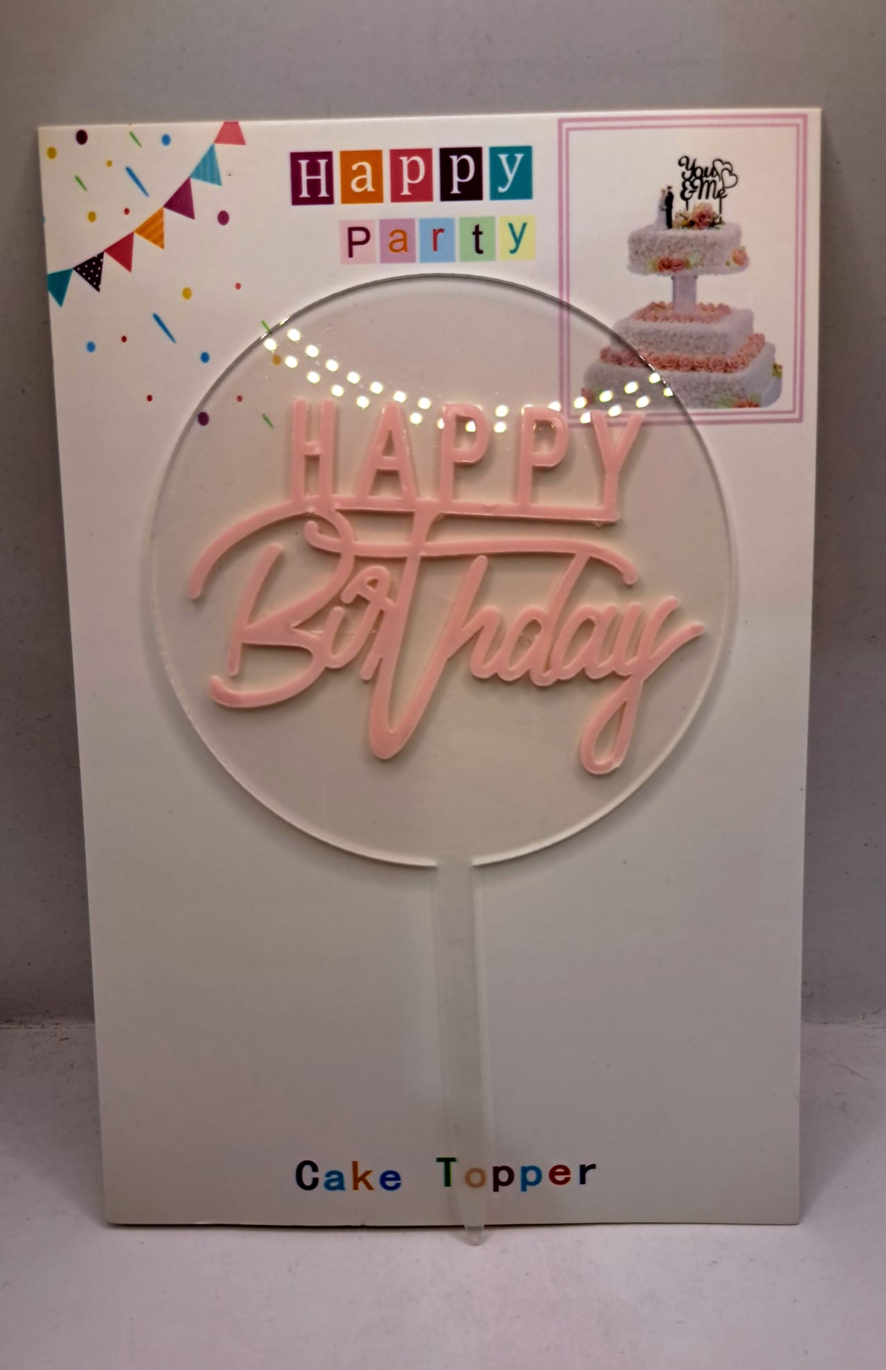 Toper HAPPY Birthday , Roz, fundal transparent