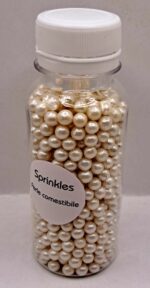 Perle comestibile, Alb sidef, 4 mm, 90 gr, Sprinkles