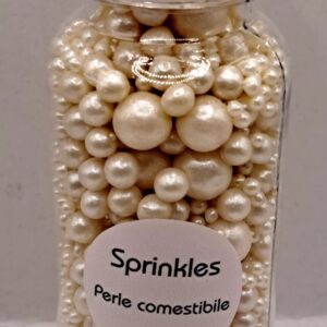 Perle comestibile, Mix alb sidefat 50 gr , Sprinkles