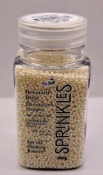 Perle comestibile, alb perlat, 1 mm, 100 gr , Sprinkles