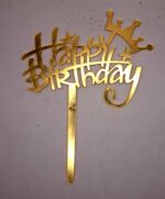 Toper, Happy Birthday , acril, auriu, 6