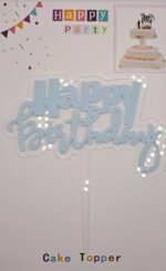 Toper Albastru Happy Birthday, fundal transparent