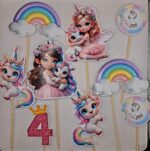 Toper, Unicorn, curcubeu, prevazut cu bete de sustinere